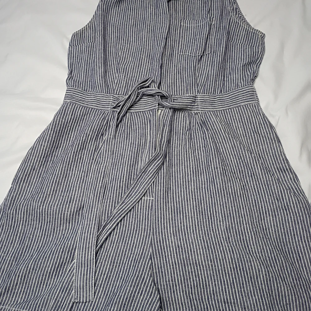 Anthropologie Blue and White Striped Jumpsuit - Picture 8 of 8